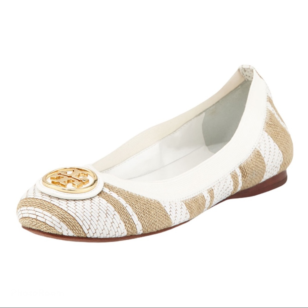 Gorgeous Tory Stripe Ballet Flat Tory Burch Size 7